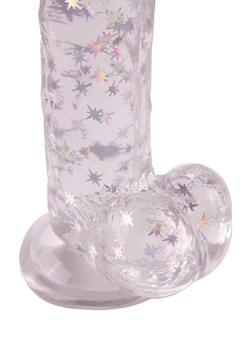 Silver Star Glitter Dildo image number 2.0